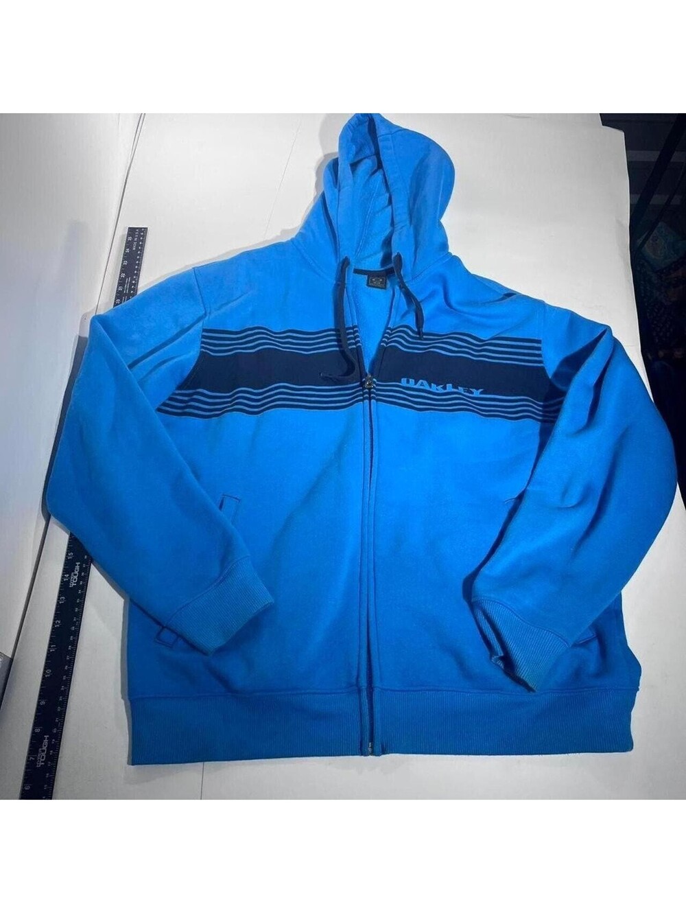 Vintage y2k Oakley blue zip up hoodie Size M Men's M